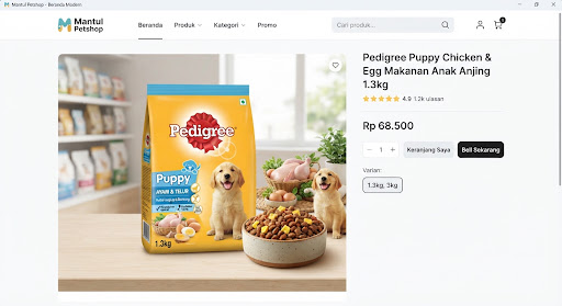 Pedigree Puppy Chicken & Egg 1.3kg